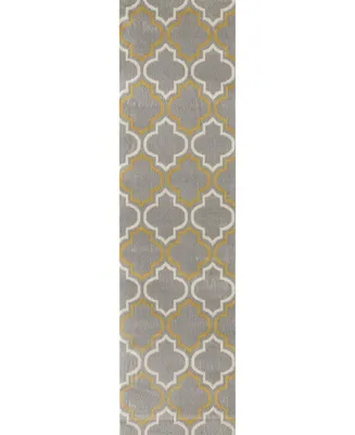 Main Street Rugs Haven Hav9101 Gray/Yellow 2' x 7'2" Runner Rug