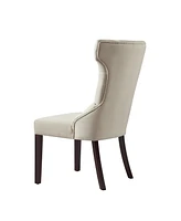Inspired Home Alexa Upholstered Wingback Tufted Dining Chair Set of 2