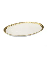 Classic Touch Oval Tray with Rim