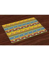 Ambesonne Aztec Place Mats, Set of 4