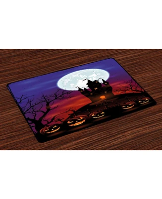 Ambesonne Halloween Place Mats, Set of 4