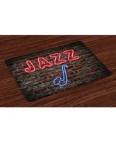 Ambesonne Music Place Mats, Set of 4