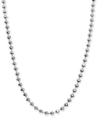Alex Woo Beaded Ball Chain Necklaces In Sterling Silver