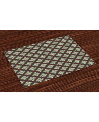 Ambesonne Quatrefoil Place Mats, Set of 4