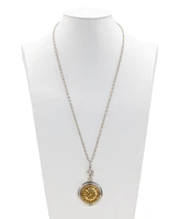 Patricia Nash Two-Tone Compass 30" Long Pendant Necklace