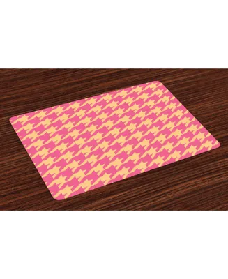 Ambesonne Houndstooth Place Mats, Set of 4
