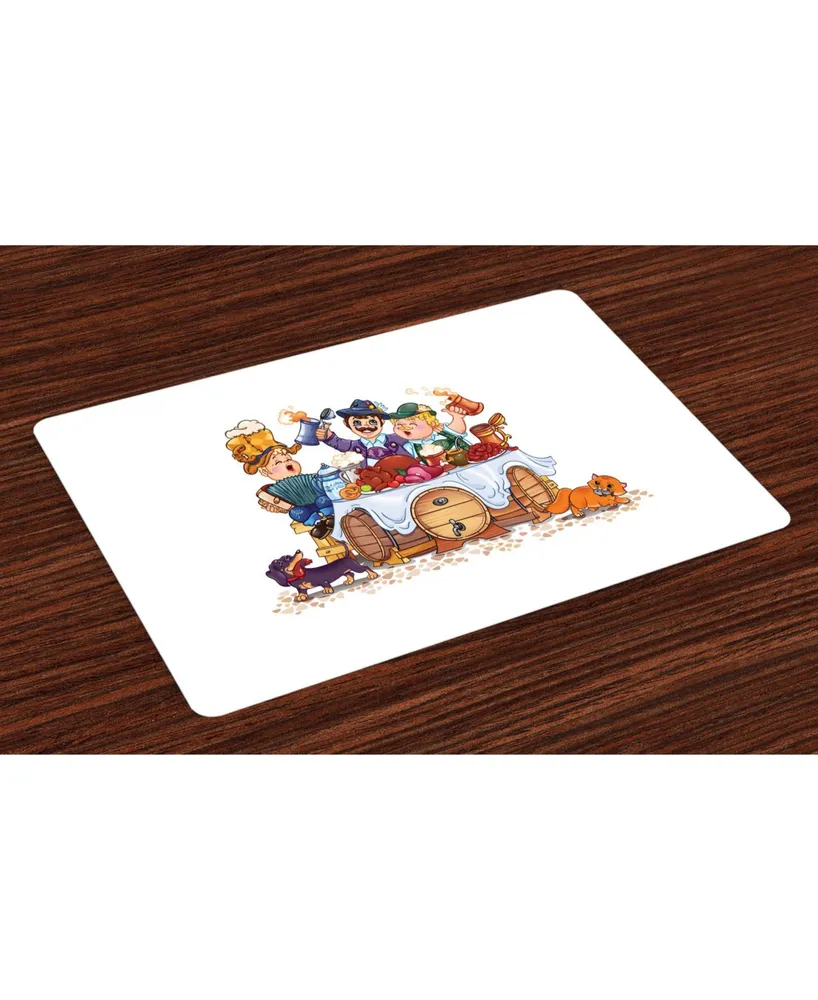 Ambesonne Oktoberfest Place Mats, Set of 4