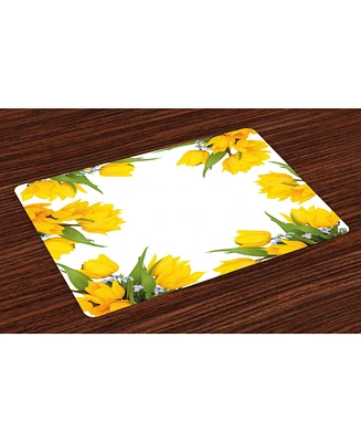 Ambesonne Flower Place Mats