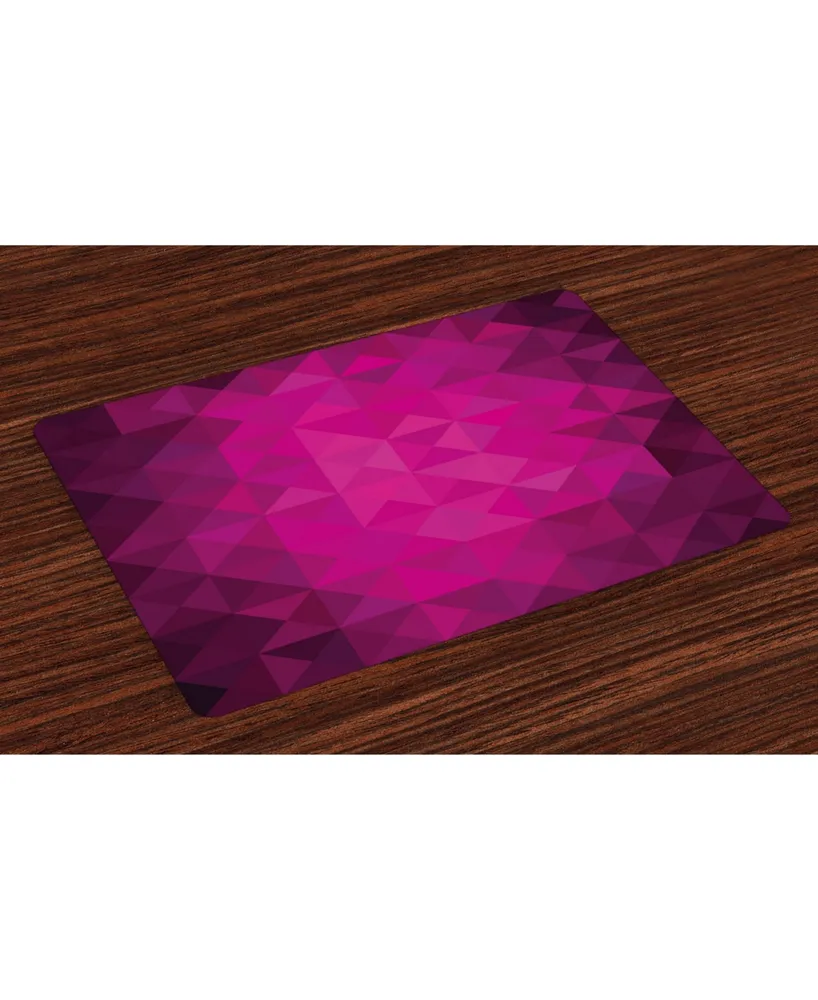 Ambesonne Hot Pink Place Mats, Set of 4