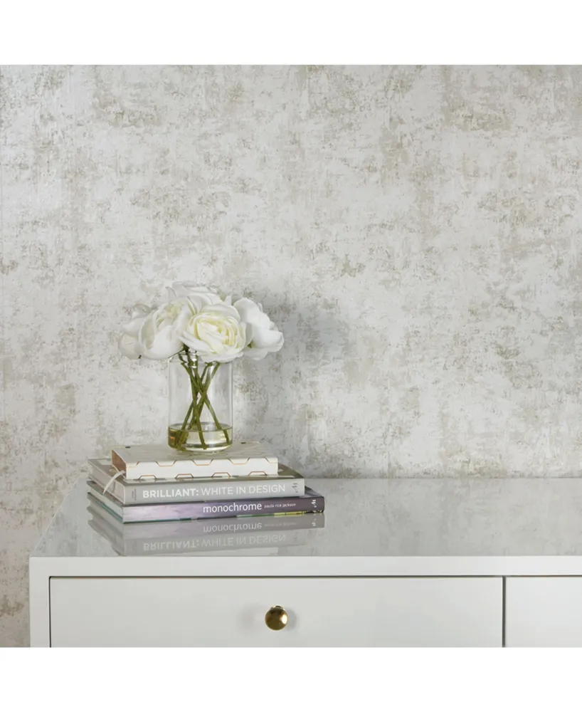 Tempaper Distressed Gold Leaf Peel and Stick Wallpaper