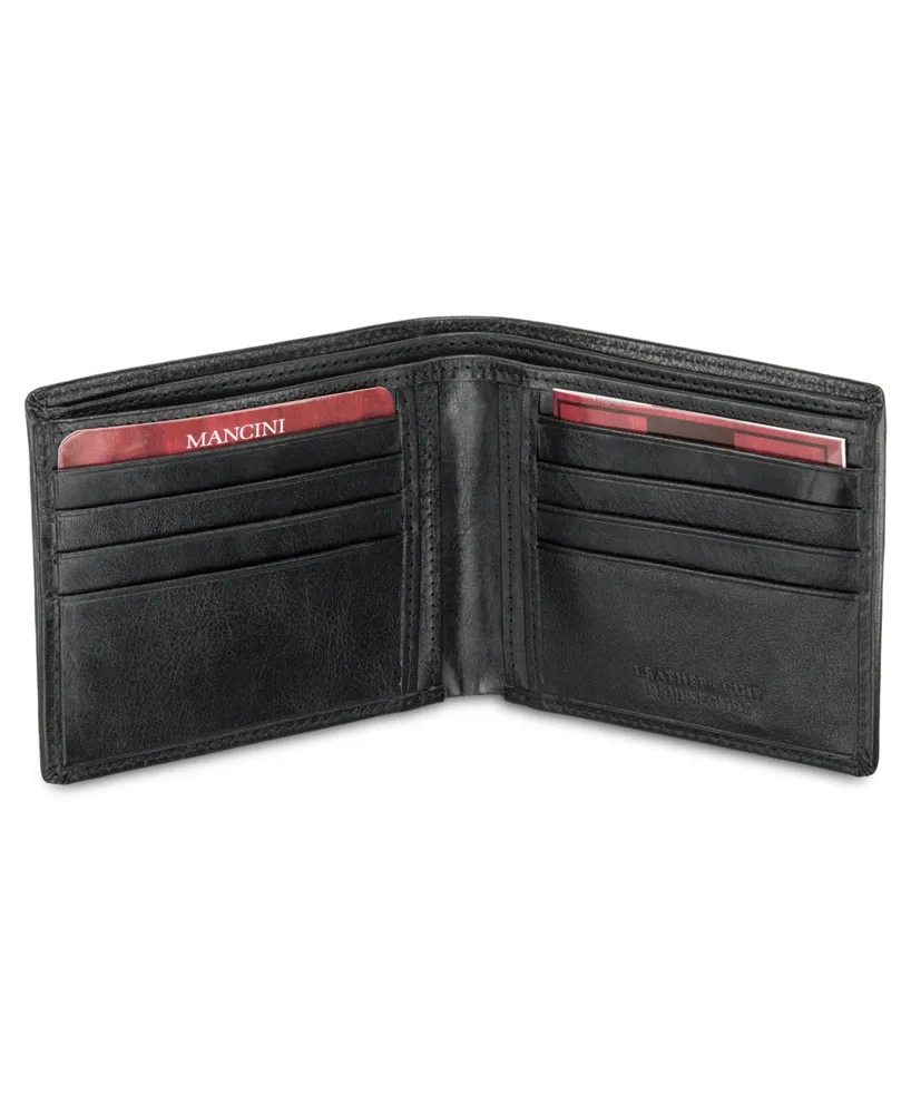 Men's Mancini Equestrian2 Collection Rfid Secure Classic Billfold Wallet