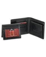 Men's Mancini Equestrian2 Collection Rfid Secure Billfold with Removable Left Wing Passcase and Coin Pocket