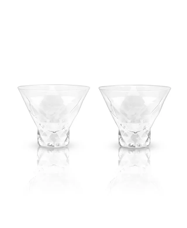 Viski Martini Glasses, Stemless, 7.5 Ounce