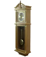 Bedford Clock Collection 34.5" Antique Chiming Wall Clock with Roman Numerals