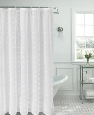 L'Auberge Snowball Shower Curtain With 3D Snowballs