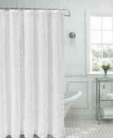 L'Auberge Snowball Shower Curtain With 3D Snowballs