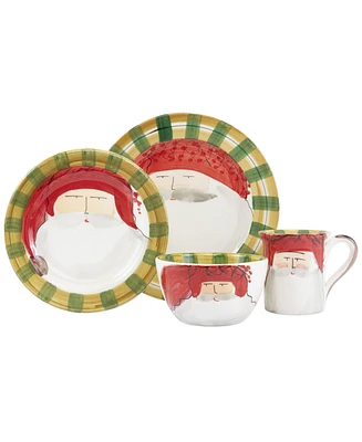 Vietri Old St. Nick Animal Hat 4 Piece Place Setting