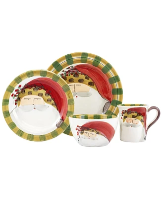 Vietri Old St. Nick Animal Hat 4 Piece Place Setting