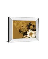 Classy Art Golden Bloom Ii by Mirror Framed Print Wall Art, 22" x 26"
