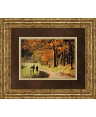 Classy Art Autumns Morning Light by D. Burt Framed Print Wall Art, 34" x 40"