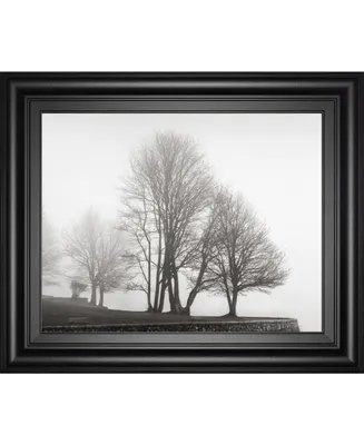 Classy Art Fog and Trees at Dusk by Lsh Framed Print Wall Art, 22" x 26"
