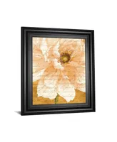 Classy Art Beautiful Cream Peonies Script Ii by Patricia Pinto Framed Print Wall Art, 22" x 26"