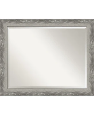 Amanti Art Waveline Silver-tone Framed Bathroom Vanity Wall Mirror