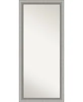 Amanti Art Elegant Brushed Framed Floor/Leaner Full Length Mirror, 28.75" x 64.75"