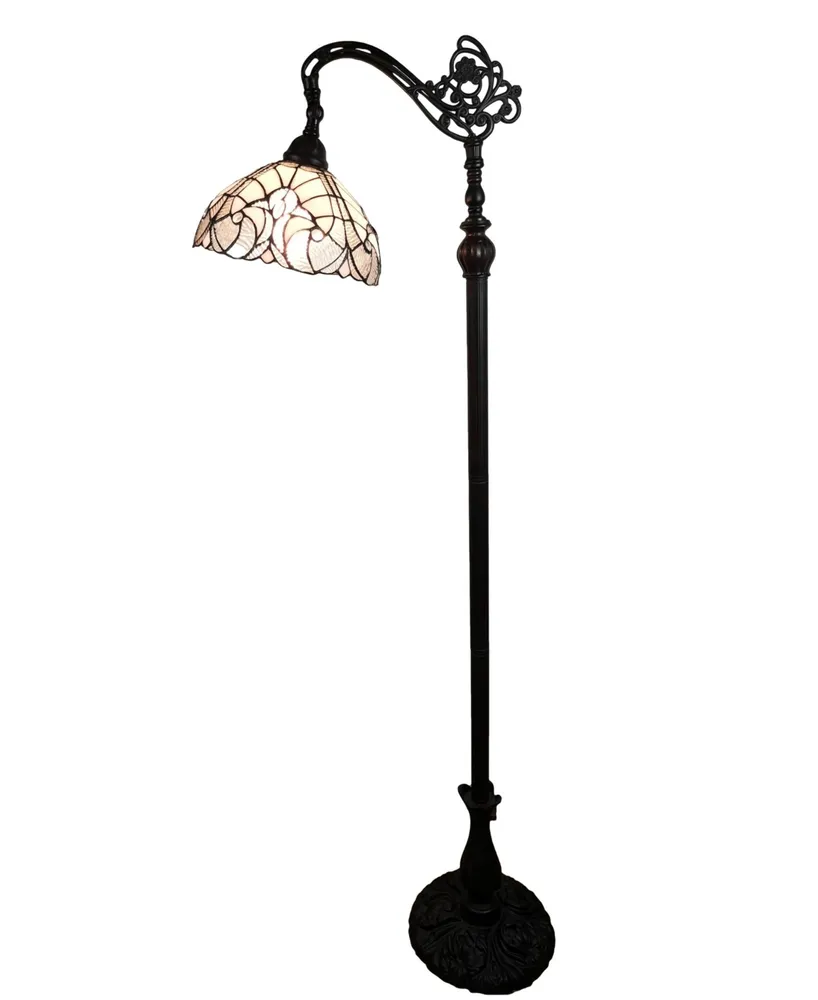 Amora Lighting Tiffany-Style Reading Floor Lamp