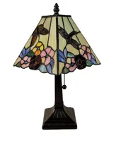 Amora Lighting Tiffany Style Floral Mission Style Table Lamp