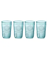 Bormioli Rocco Light Blue Romantic Water Glasses, Set of 4