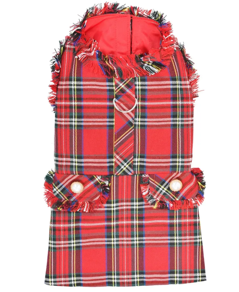 Parisian Pet Tartan Fringe Dog Dress