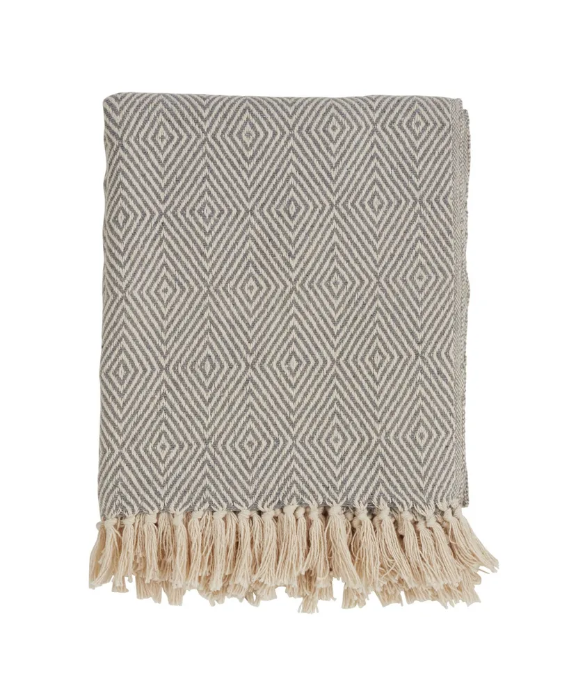 Saro Lifestyle Diamond Weave Throw