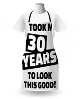 Ambesonne 30th Birthday Apron