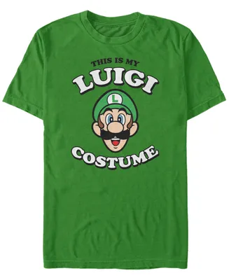 Nintendo Men's Super Mario Luigi Halloween Costume Short Sleeve T-Shirt