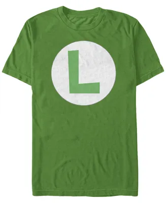 Nintendo Men's Super Mario Big Luigi Logo Costume Short Sleeve T-Shirt