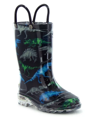 Toddler & Little Boy's Dinosaur Friends Lighted Rain Boot