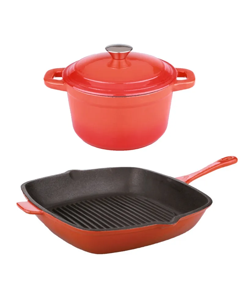 BergHoff Neo 3-Pc. Cast Iron Set: 3-Qt. Covered Dutch Oven and 11