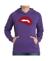 La Pop Art Women's Word Hooded Sweatshirt -Savage Lips