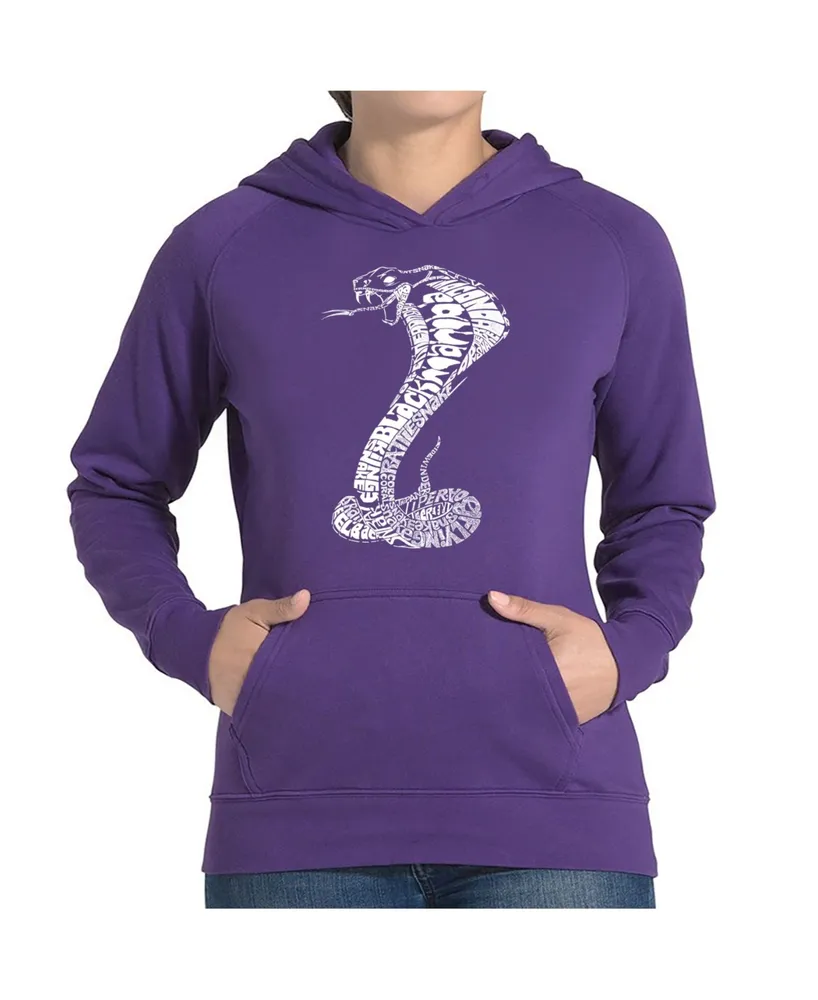 La Pop Art Women's Word Hooded Sweatshirt -Tyles Of Snakes