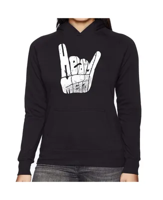 La Pop Art Women's Word Hooded Sweatshirt -Heavy Metal