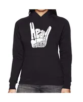 La Pop Art Women's Word Hooded Sweatshirt -Heavy Metal