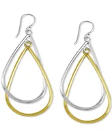 Essentials Double Teardrop Drop Earrings in Silver- & Gold-Plate - Two