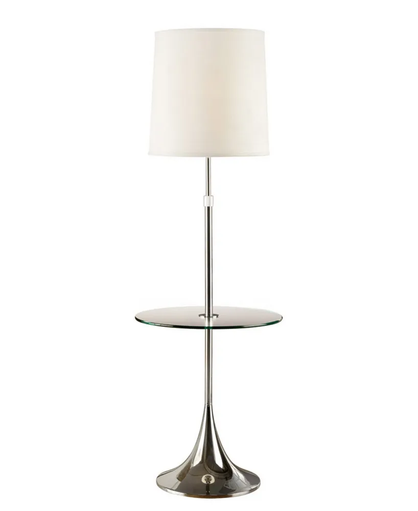 Artiva Usa Enzo Modern Adjustable 52 To 65" Floor Lamp with Tempered Glass Table