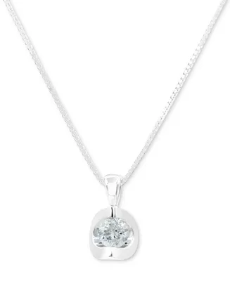 Diamond Pendant 18" Necklace (1/5 ct. t.w.) 14k White Gold or