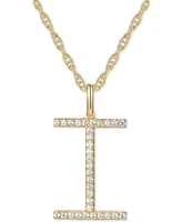 Diamond Initial 18" Pendant Necklace (1/6-1/3 ct. t.w.) 14k Gold