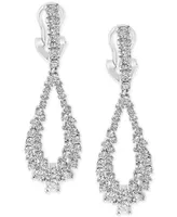 Effy Diamond Cluster Teardrop Drop Earrings (2-1/6 ct. t.w.) in 14k White Gold