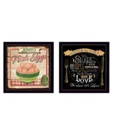 Trendy Decor 4U Around the Table Collection By Mollie B. and D. Strain, Printed Wall Art, Ready to hang, Black Frame, 28" x 14"