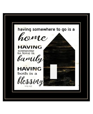 Trendy Decor 4U A Blessing by Cindy Jacobs, Ready to hang Framed Print, Black Frame, 15" x 15"