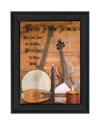 Trendy Decor 4U Music By Billy Jacobs, Printed Wall Art, Ready to hang, Black Frame